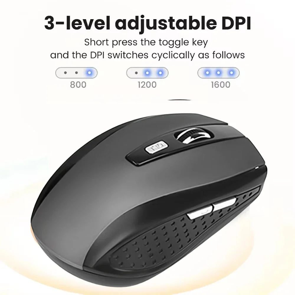 2.4G Wireless Bluetooth Mouse for PC, Laptop, MacBook