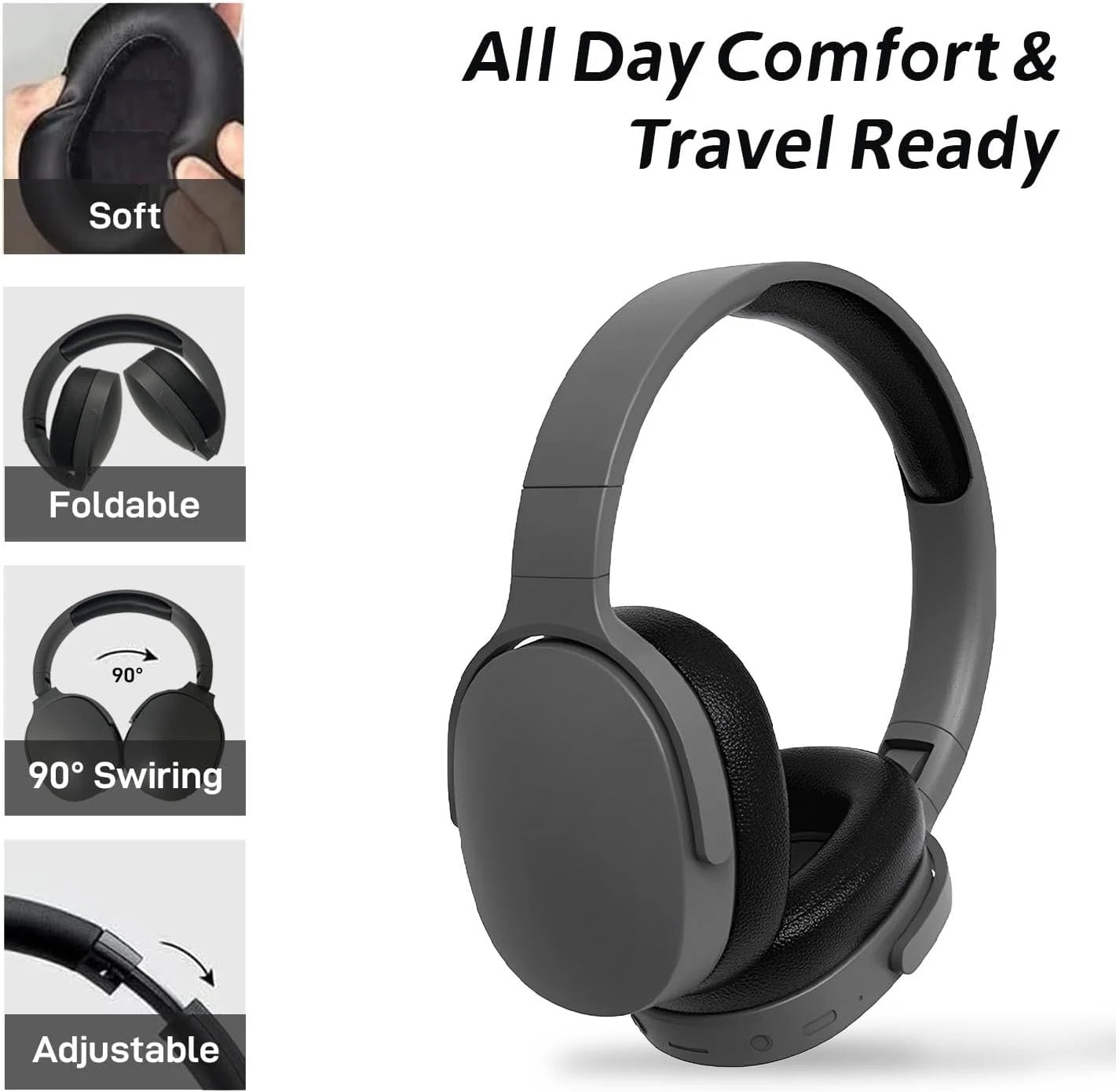 NEWMSNR Wireless Bluetooth 5.3 Over Ear Headphones