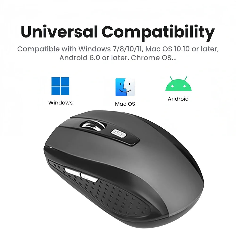 2.4G Wireless Bluetooth Mouse for PC, Laptop, MacBook