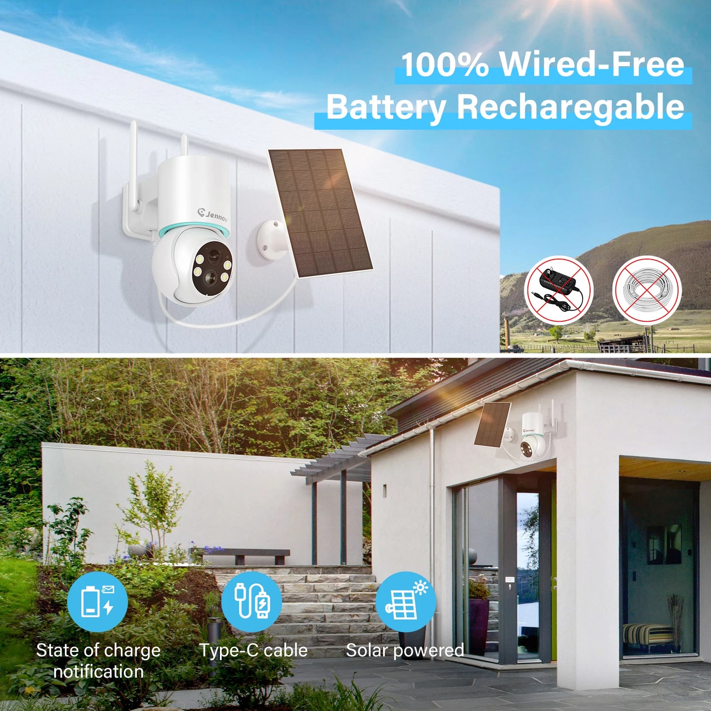 Jennov Solar Security Outdoor Camera