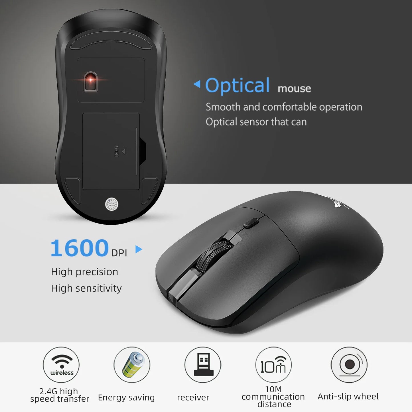 Wireless 2.4G Bluetooth Mouse