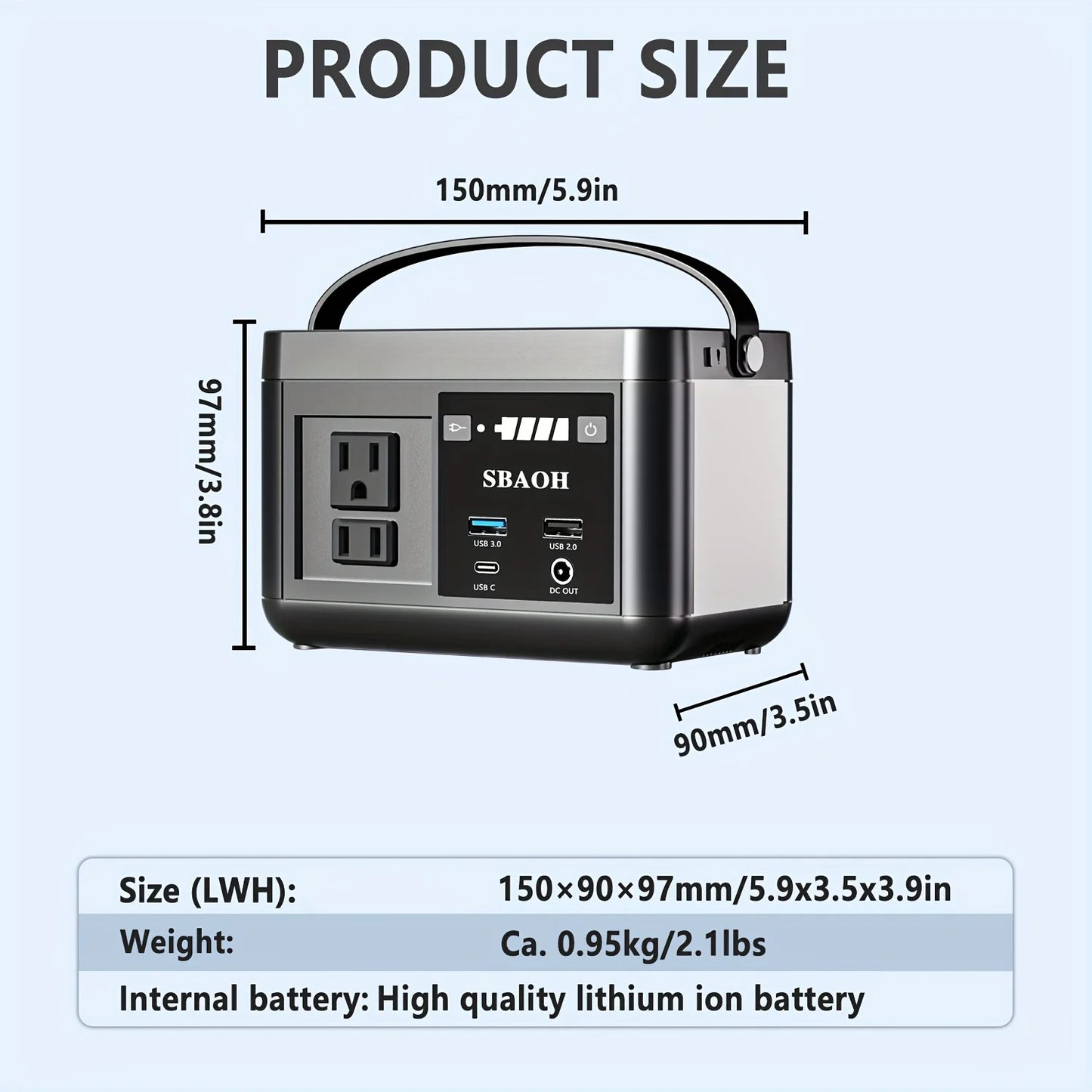 Lightweight Portable SBAOH Power Station 120w (150w peak)