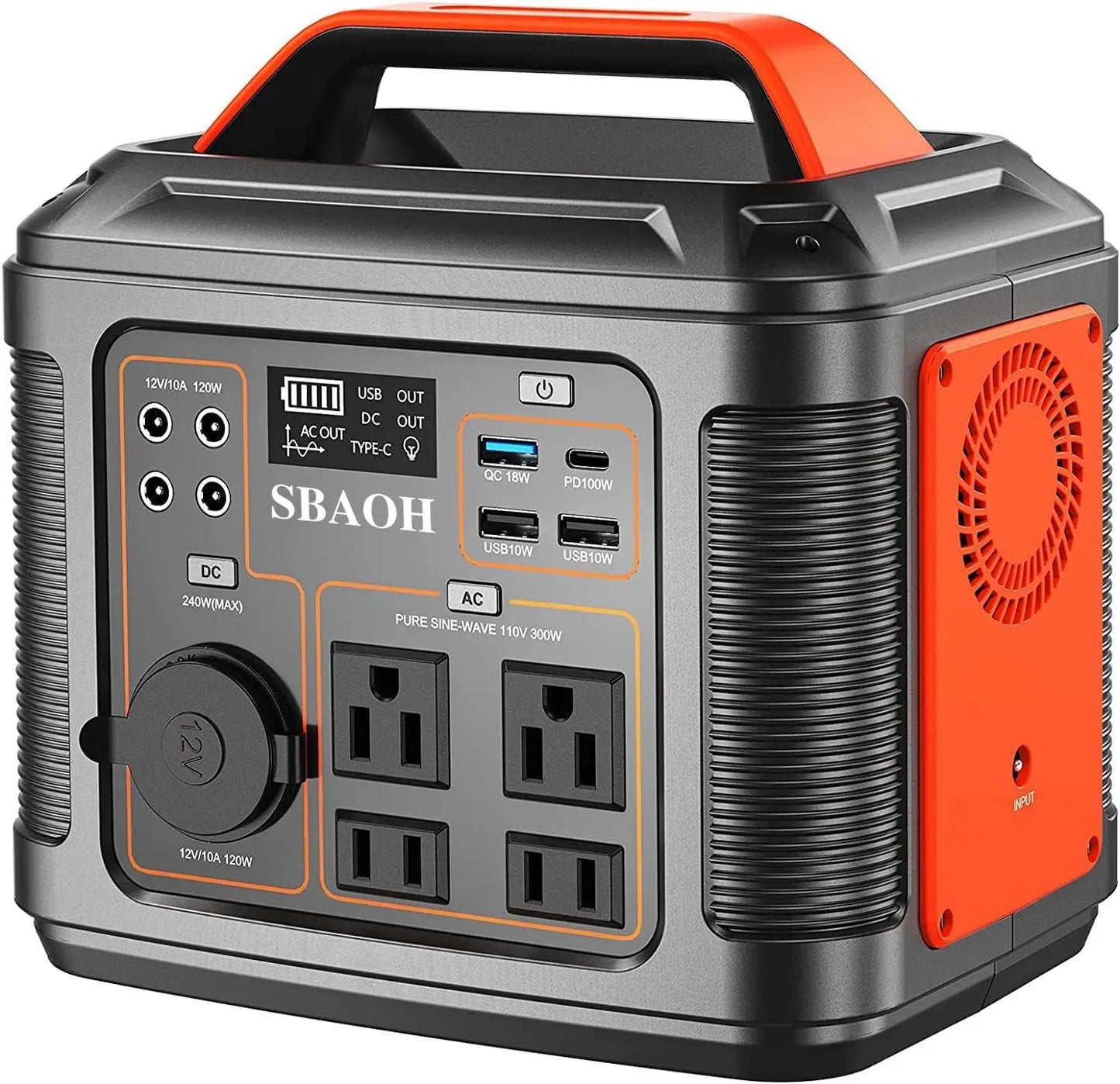 Portable SBAOH Power Station 300w (600w peak) w/LCD Display