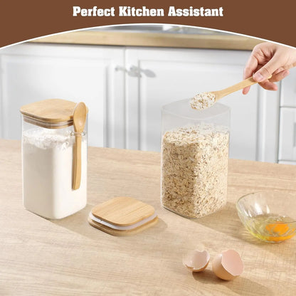 Bamboo Lid Glass Storage Jars